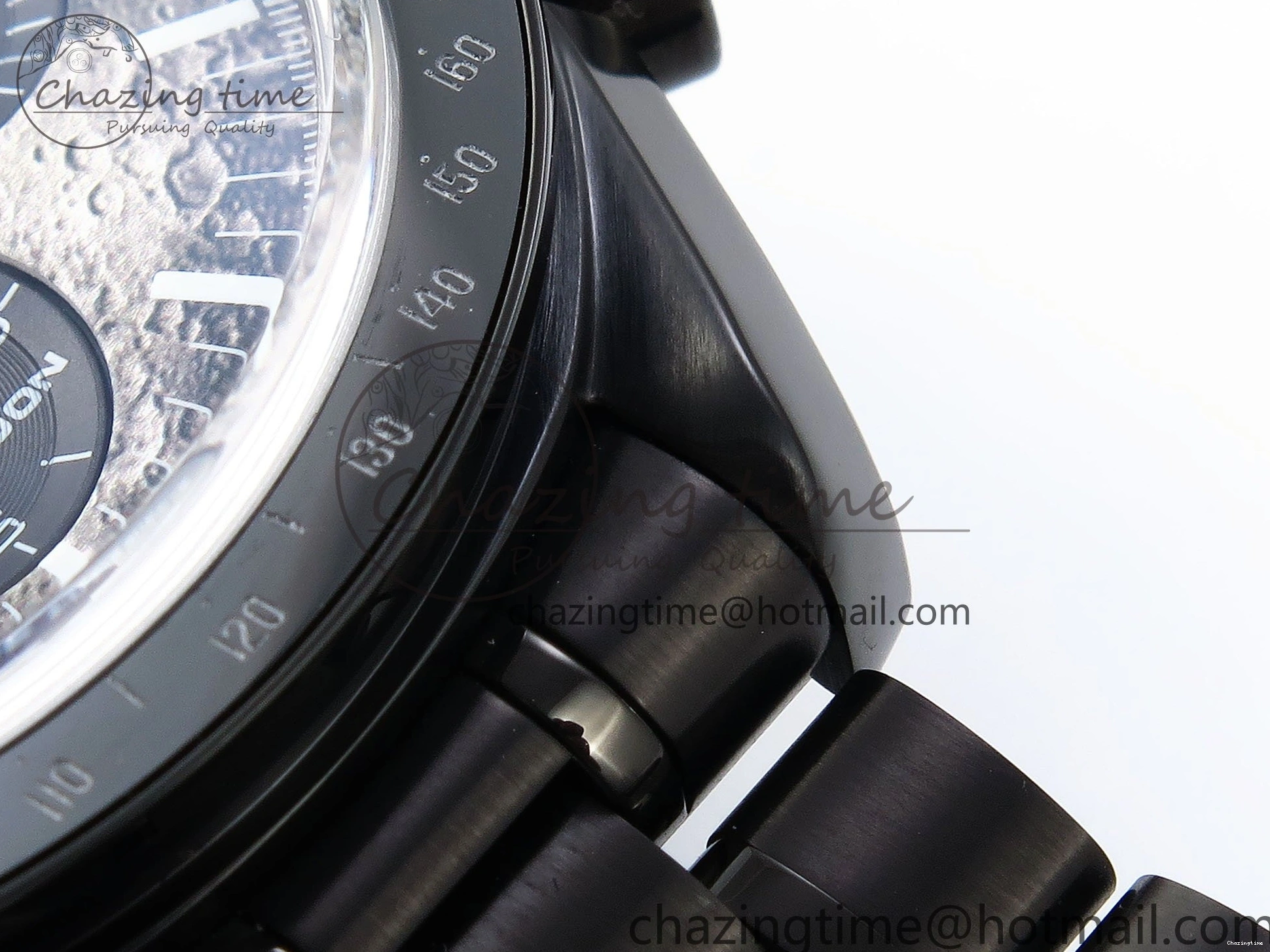 0307 Speedmaster Black Benom PVD Moon RMF Best Edition on PVD Bracelet Lemania HW WrinkleFree 7727